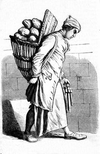 Zastoupení pekaře. 18. století rytina. od Unknown artist