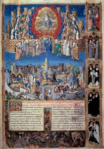 Znázornění města Božího (celeste) a města lidí (pozemského) Miniatura převzatá z „“ De civitate dei““ (Město Boží) od svatého Augustina z Hippa (354-430), přeložil Raoul de Presles kolem roku 1480. Městská knihovna Macon od Unknown artist