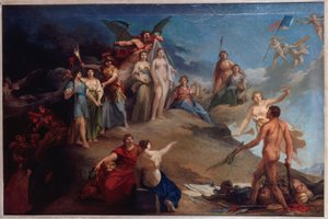 Revoluční alegorie, asi 1790 (olej) od Unknown artist