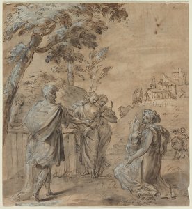 Ruth a Boaz (recto) od Unknown artist