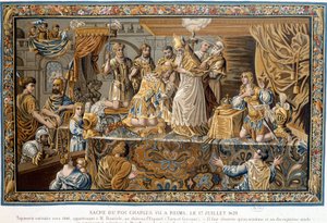 Posvátný král Karel VII. v Remeši 17. července od Unknown artist