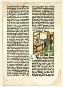 Svatý Konrád z knihy Der Heiligen Leben, Winterteil (Životy svatých, zimní čas), deska 40 z dřevorytů z knih 15. století od Unknown artist