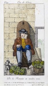 Prodejce salátů - v “”Cris de Paris””, deb. 19. století od Unknown artist