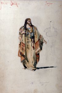 Kostým Samson pro operu „“Samson a Dalila““ od Camille Saint Saens (Saint-Saens). 1877 od Unknown artist