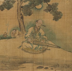 Scholar Hrající Qin od Unknown artist