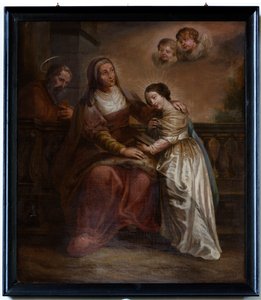 Schilderij, "Maria a její rodiče" od Unknown artist