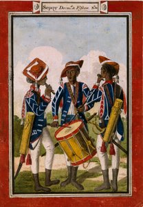Sepoy bubny a fifers od Unknown artist