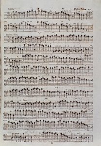 Notová stránka pro housle v Sinfonia da chiesa a dvoje housle od Francesca Manfrediniho od Unknown artist