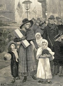 Nakupování v New Yorku (1891). od Unknown artist