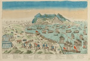 Obléhání Gibraltaru, 1782 od Unknown