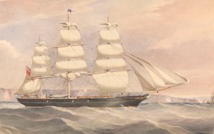 Kliprová loď "Silver Eagle" (1861), asi 1861-64 (akvarel) od Unknown artist