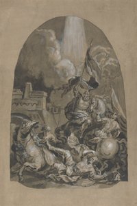 Náčrt pro olejomalbu "Obrácení sv. Pavla" od Unknown artist
