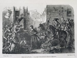 Sling Scene - Lidé volající po Brouselově svobodě v roce 1648 od Unknown artist