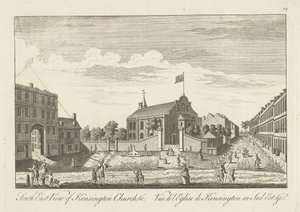 South East View of Kensington Church od Unknown artist