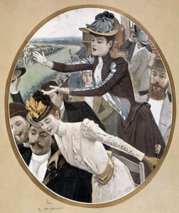 Diváci na závodech od Unknown artist