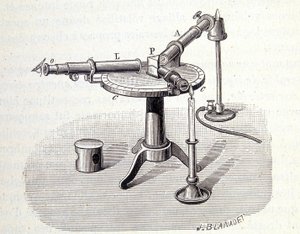 Spektroskop Bunsen a Kirchhoff – v “” Physique populaire”” od Emile Des Beaux, Flammarion od Unknown artist