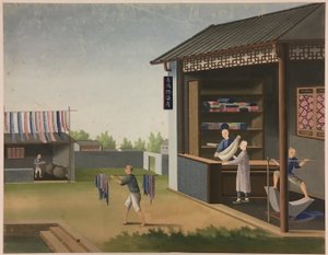Spřádání látek, Příprava čajových lístků, Příprava hedvábí od Unknown artist