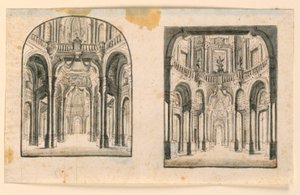 Scéna: Interiér palácových sálů od Unknown artist