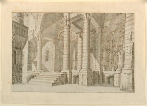 Scénický design, interiér věznice od Unknown artist