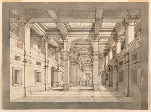 Scéna, interiér paláce od Unknown artist
