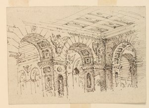 Scéna, interiér paláce od Unknown artist