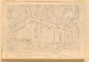 Scéna, interiér paláce od Unknown artist