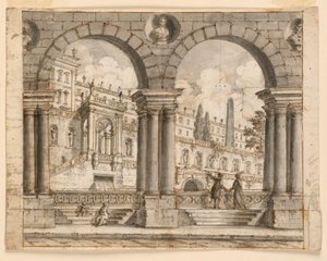 Scéna, ulice a paláce od Unknown artist