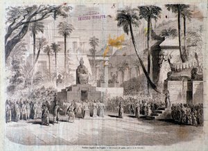 Scéna pro druhé dějství Semiramide, opera Gioacchino Rossini od Unknown artist