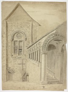 Schodiště...Green Court, Canterbury od Unknown artist