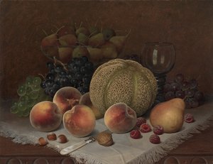 Zátiší s Cantaloupe od Unknown artist