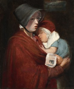 Pouliční zpěvák a dítě od Unknown artist