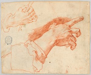 Studium gestikulace rukou od Unknown artist