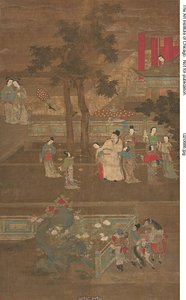 Su Dongpo v doprovodu komorných císařovny vdovy do akademie Hanlin od Unknown artist