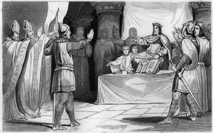 Posloupnost Ludvíka 1. zbožného neboli Debonnaire, 816: císař Západu od Unknown artist