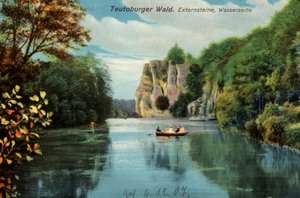 Teutoburský les, Externsteine, Externsteine, Historická pohlednice z Německa od Unknown artist