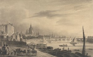 City of London z Somerset House od Unknown artist