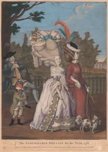 Módní šaty pro rok, 1776 od Unknown artist