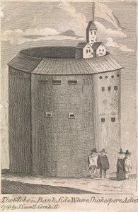 The Globe on Bank Side, kde Shakespeare účinkoval (vyd. J. Serrell); strana 10 (svazek druhý) od Unknown artist