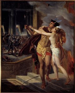 Inkové neboli zničení říše Perou Inků zničených v 16. století španělskými dobyvateli. Ilustrace podle románu „Inkové“ od filozofa Jeana Francoise Marmontela. Obraz anonymní školy. 18. století. La Rochel od Unknown artist