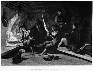 Život Eskymáků v iglú - Elisha Kent Kane, Artic Exploration v letech 1853 - 1855, Philadelphia, Childs a Peterson od Unknown artist