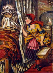 Červená Karkulka. Příběh Charlese Perraulta (1697). Anonymní ilustrace od Unknown artist