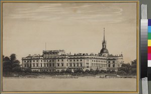 Michael Palace v Petrohradě - Anonymní. Pero, štětec, inkoust na papíře od Unknown artist