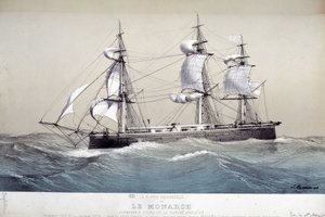 Monarch, anglická flotila, kolem roku 1850 od Unknown artist