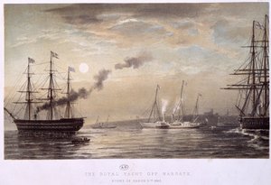 Královská jachta u Margate: Královská jachta Anglie, jedné noci v březnu 1863. od Unknown artist
