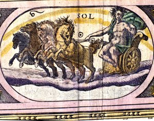 Slunce. rytina ze 17. století. od Unknown artist