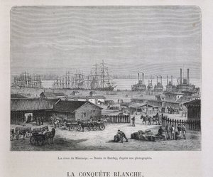 Břehy Mississippi - v „“Le tour du monde“, 2. sem. 1876 od Unknown artist