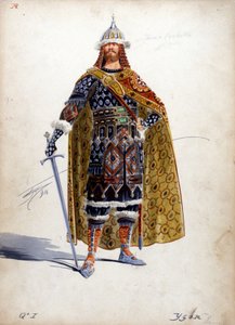 Postava knížete Igora pro stejnojmennou operu Alexandra Borodina (1833 - 1887) vytvořenou v letech 1869 až 1886. od Unknown artist