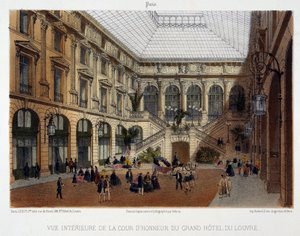 Čestné nádvoří Grand Hôtel du Louvre od Unknown artist
