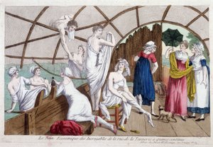 Ekonomické lázně neuvěřitelných (15 centů), rue de la tannerie, počátek 19. století, Carnavalet. od Unknown artist