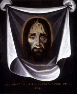 Podobizna Krista malovaná z plátna dochovaného v kostele sv. Silvestra v Římě od Unknown artist